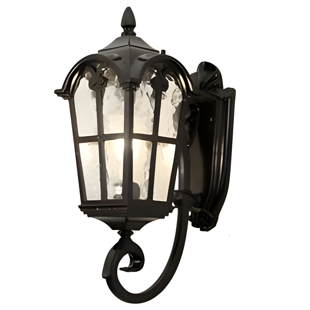 Waterproof Vintage Lantern Black Retro Outdoor Plug-In Wall