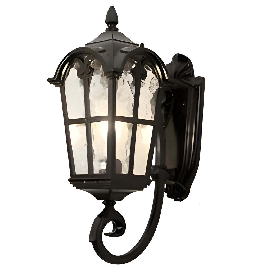 Waterproof Vintage Lantern Black Retro Outdoor Plug-In Wall