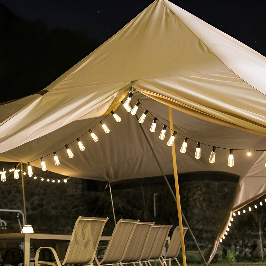 Retro 40-Bulb USB Rechargeable LED Solar String Lights