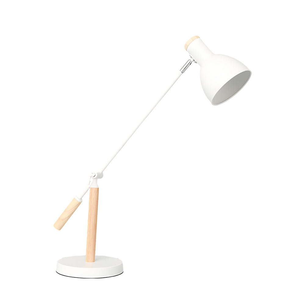 Adjustable Rotatable Wood and Metal Reading Desk Lamp for Modern Spaces-Lighom
