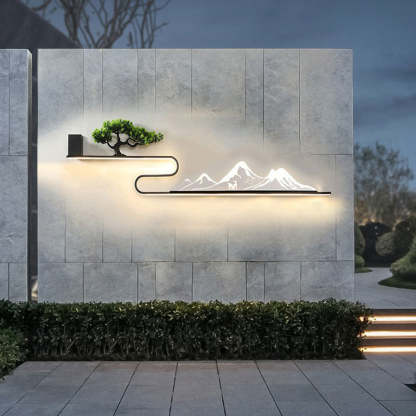Mountain Scenery LED Modern Outdoor Wall Light