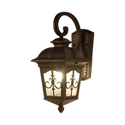 Waterproof Retro Elegant LED Glass European Style Outdoor Wall Lights-Lighom