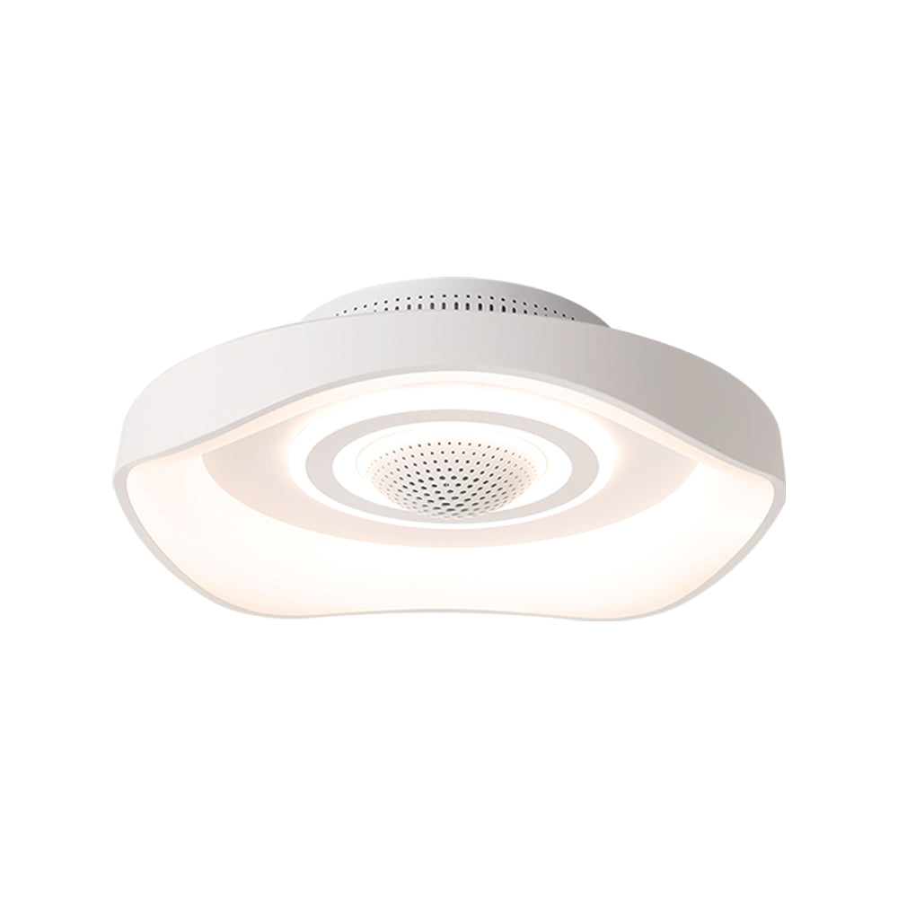20" Modern Round Dimmable Bladeless LED Fan