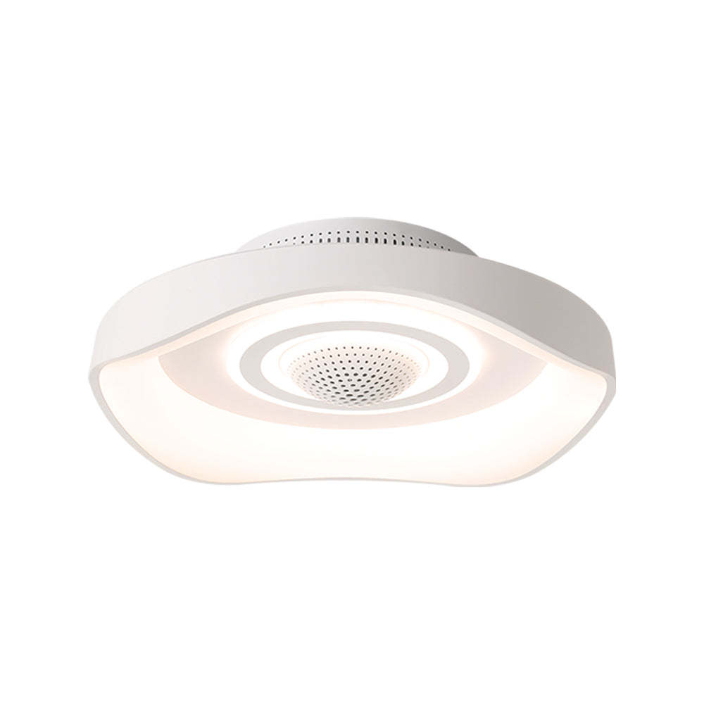20" Modern Round Dimmable Bladeless LED Fan