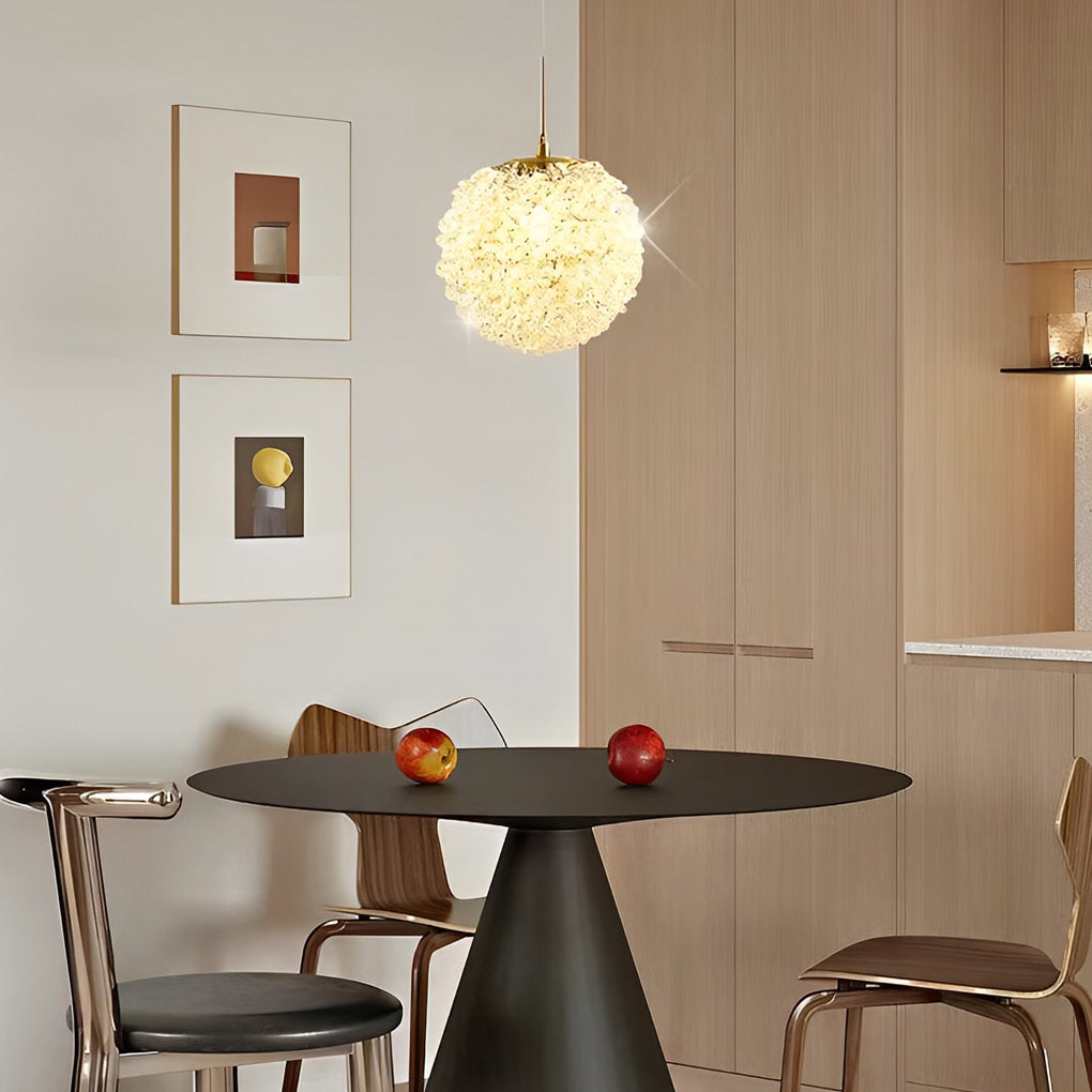 Modern round ball white pendant lighting — 5.9" Diameter
