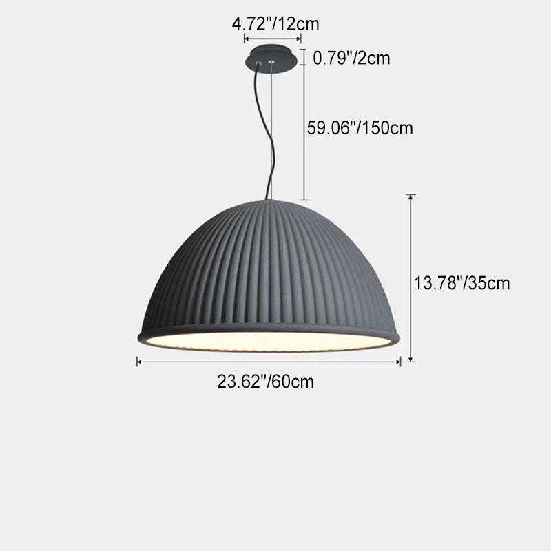 Scandinavian Resin Half Circle Stripe Pendant Light