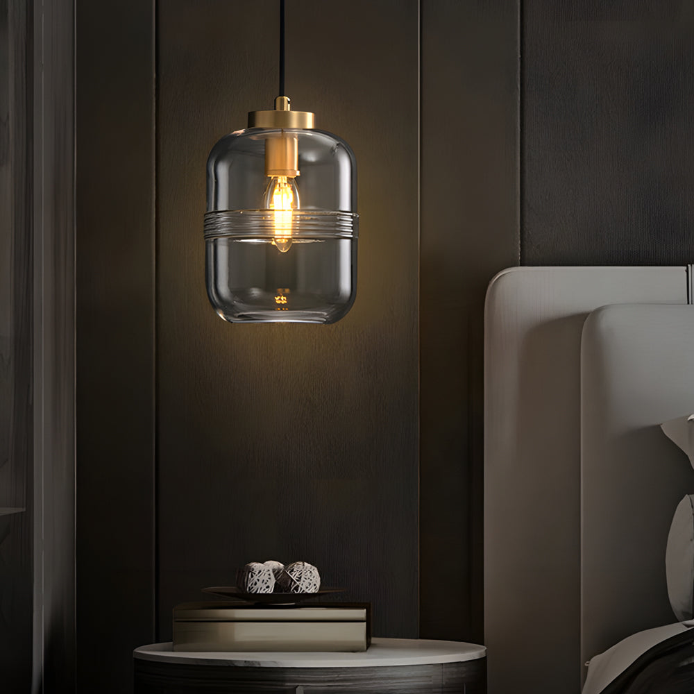 Bronze modern three-step semi-threaded pendant lighting — Warm White (3000K)