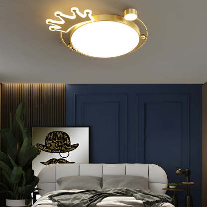 Crown 3-Step Dimming Copper Modern Ceiling Light