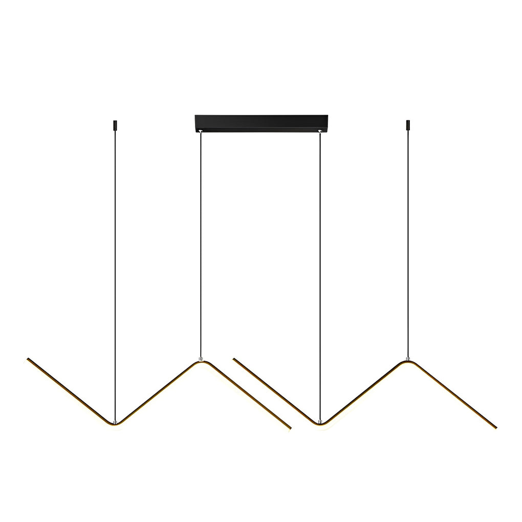 Wavy Linear 3-Step Dimming LED Nordic Pendant Chandelier