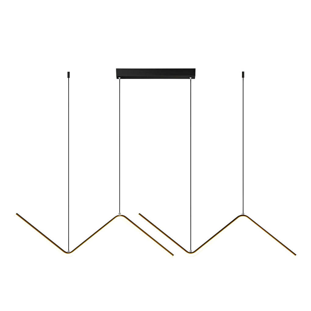 Wavy Linear 3-Step Dimming LED Nordic Pendant Chandelier