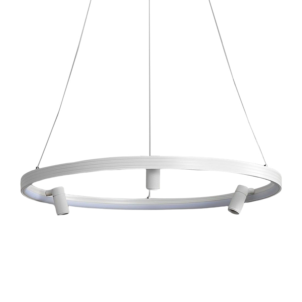 Round LED Chandelier with Adjustable Spotlight