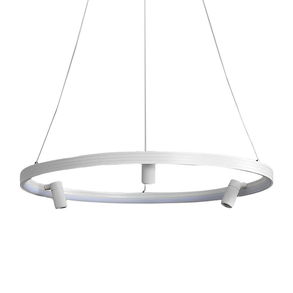 Round LED Chandelier with Adjustable Spotlight
