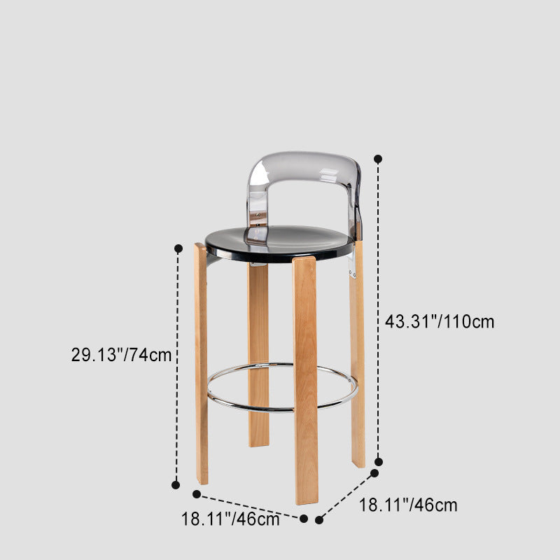 Minimalist Wood Armchair — Black / Brown