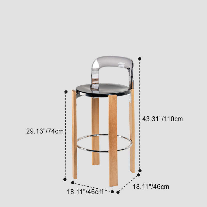 Minimalist Wood Armchair — Black / Brown