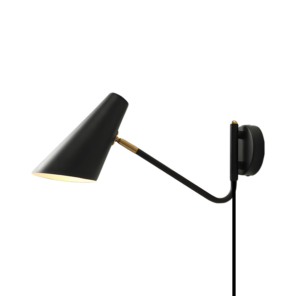 Modern Hoxton Hanging Wall Sconce with Conical Shade - 1-Light-Lighom