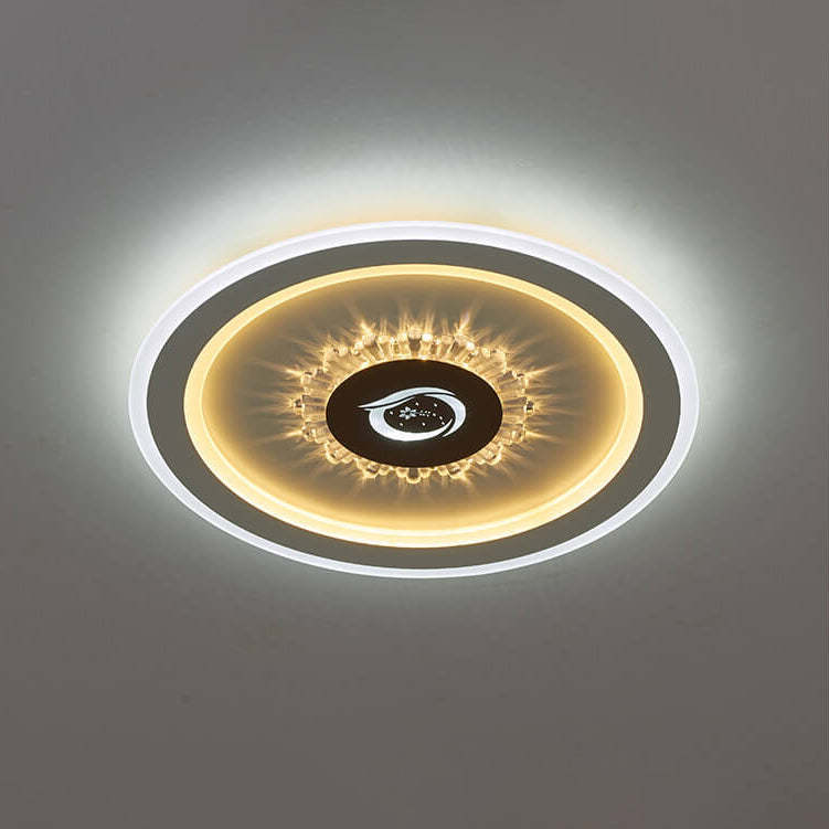 Round Acrylic LED Flush Mount Light