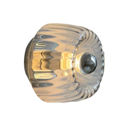 Round Art Creative Jellyfishs Glass Shade Simple Modern Wall Lights Fixture-Lighom