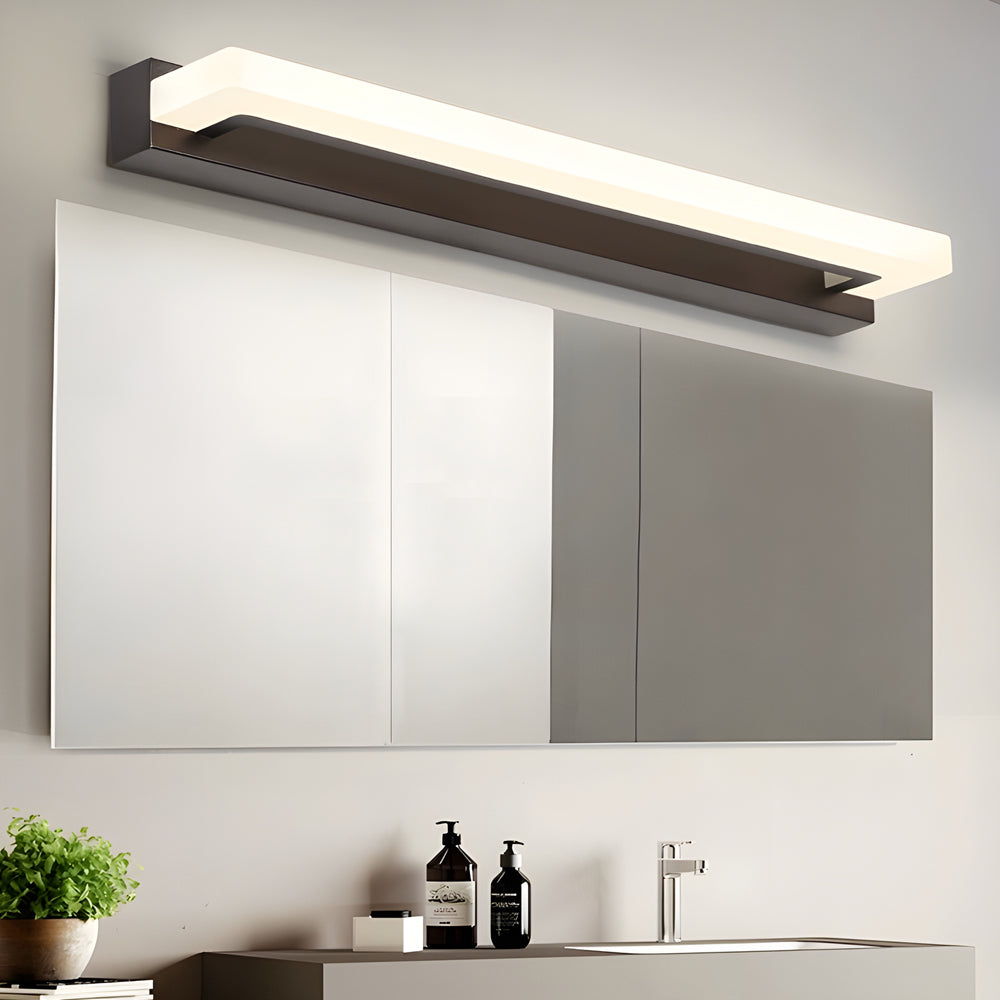 15.74" Linear LED Black Mesh Filter Bathroom Vanity Light