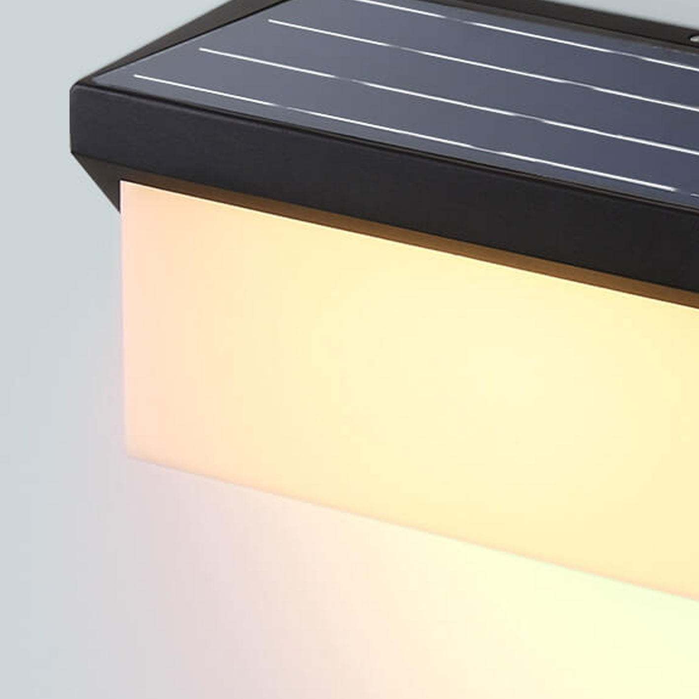Modern Solar Square Geometric LED Outdoor Wall Sconce