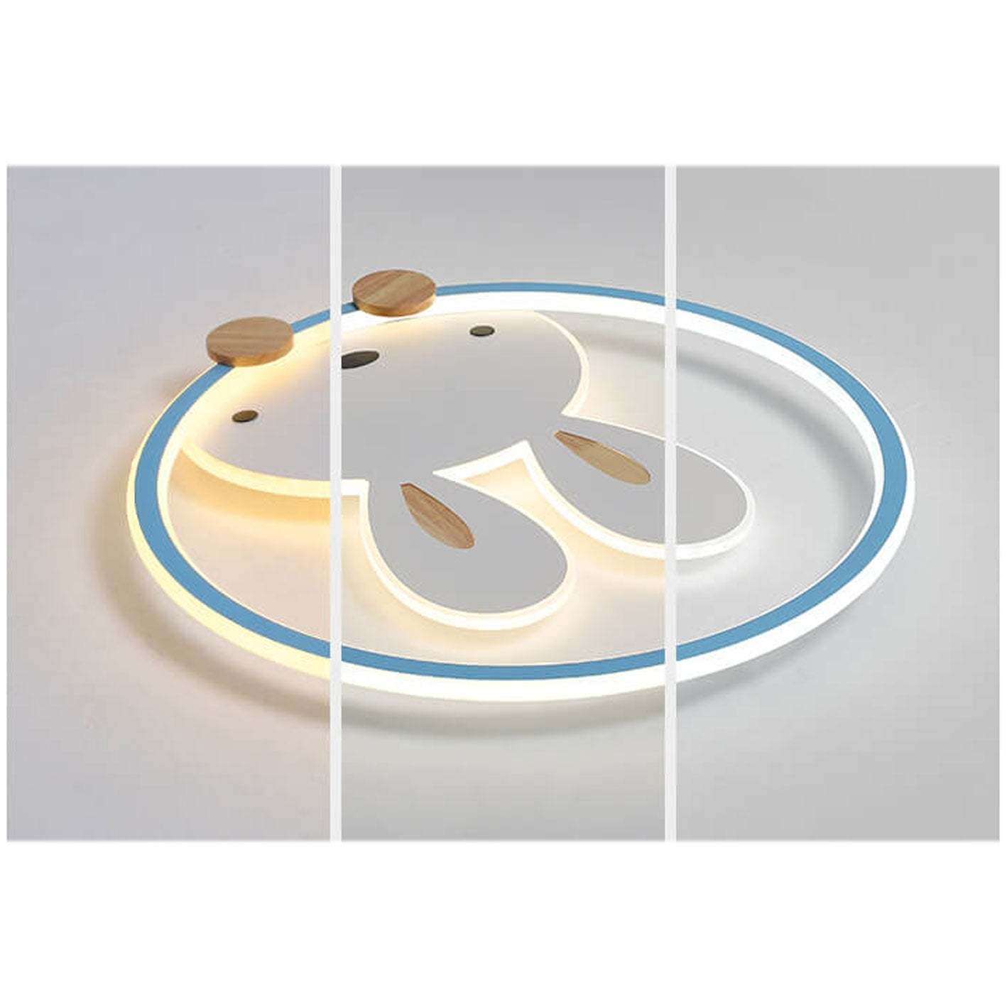 Modern Cartoon Rabbit LED Flush Mount Light