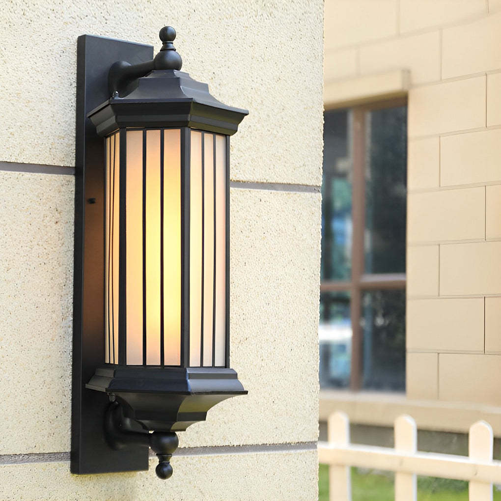 Retro Creative Outdoor Waterproof Black Modern Exterior Wall Lights-Lighom