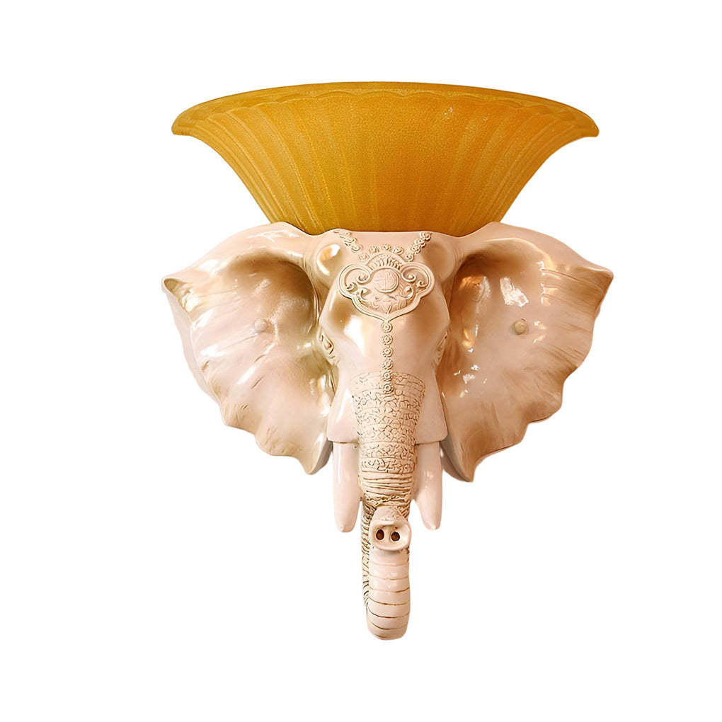 Cartoon Resin Elephant Shape Luxury European Style Wall Sconces Lighting-Lighom