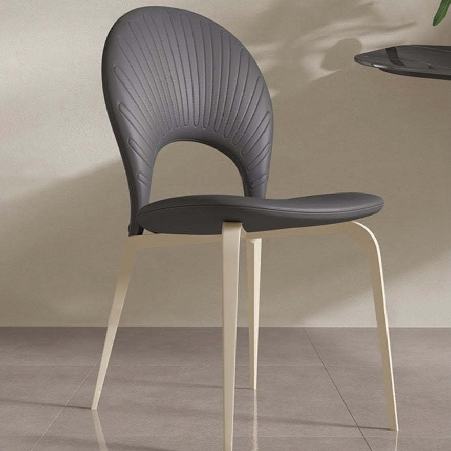 Nordic Faux Leather Steel Dining Chair