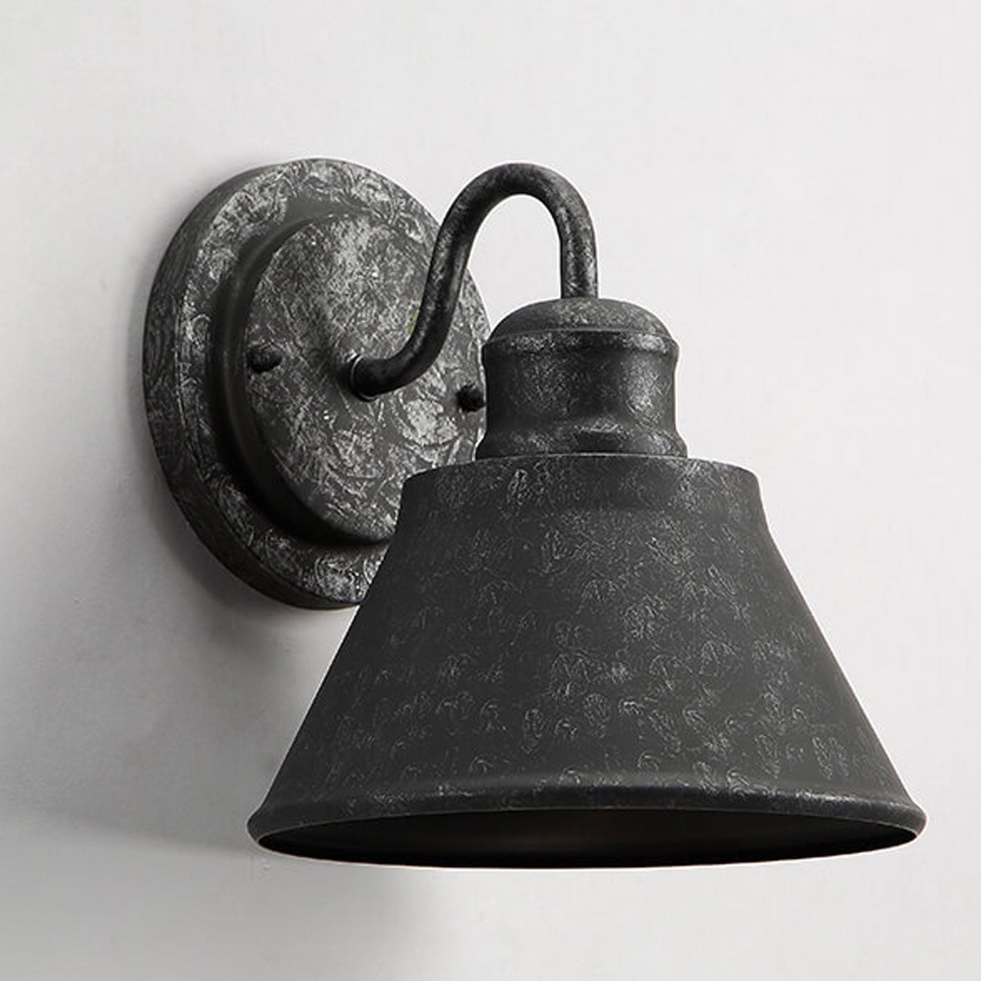 Vintage Industrial Iron Bell Outdoor Waterproof Wall Sconce