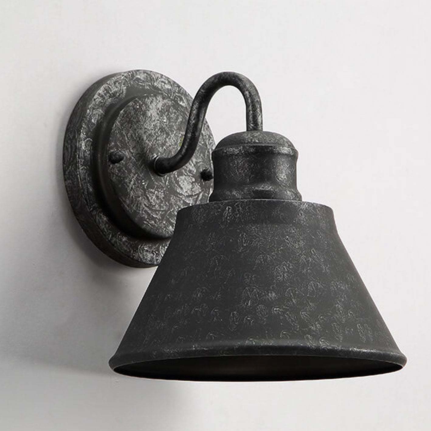 Vintage Industrial Iron Bell Outdoor Waterproof Wall Sconce