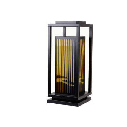 Chinese Square Cage Outdoor Lawn Path Light
