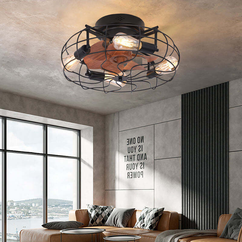 Industrial Retro Tungsten Bulb Flush Mount