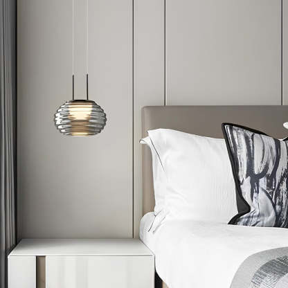 Glass Ball LED Smoke Gray Nordic Island Pendant