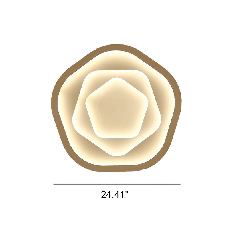 Modern Romantic Rose LED Flush Mount Light