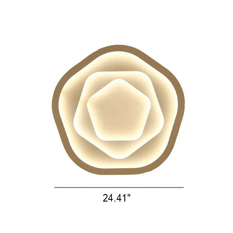Modern Romantic Rose LED Flush Mount Light