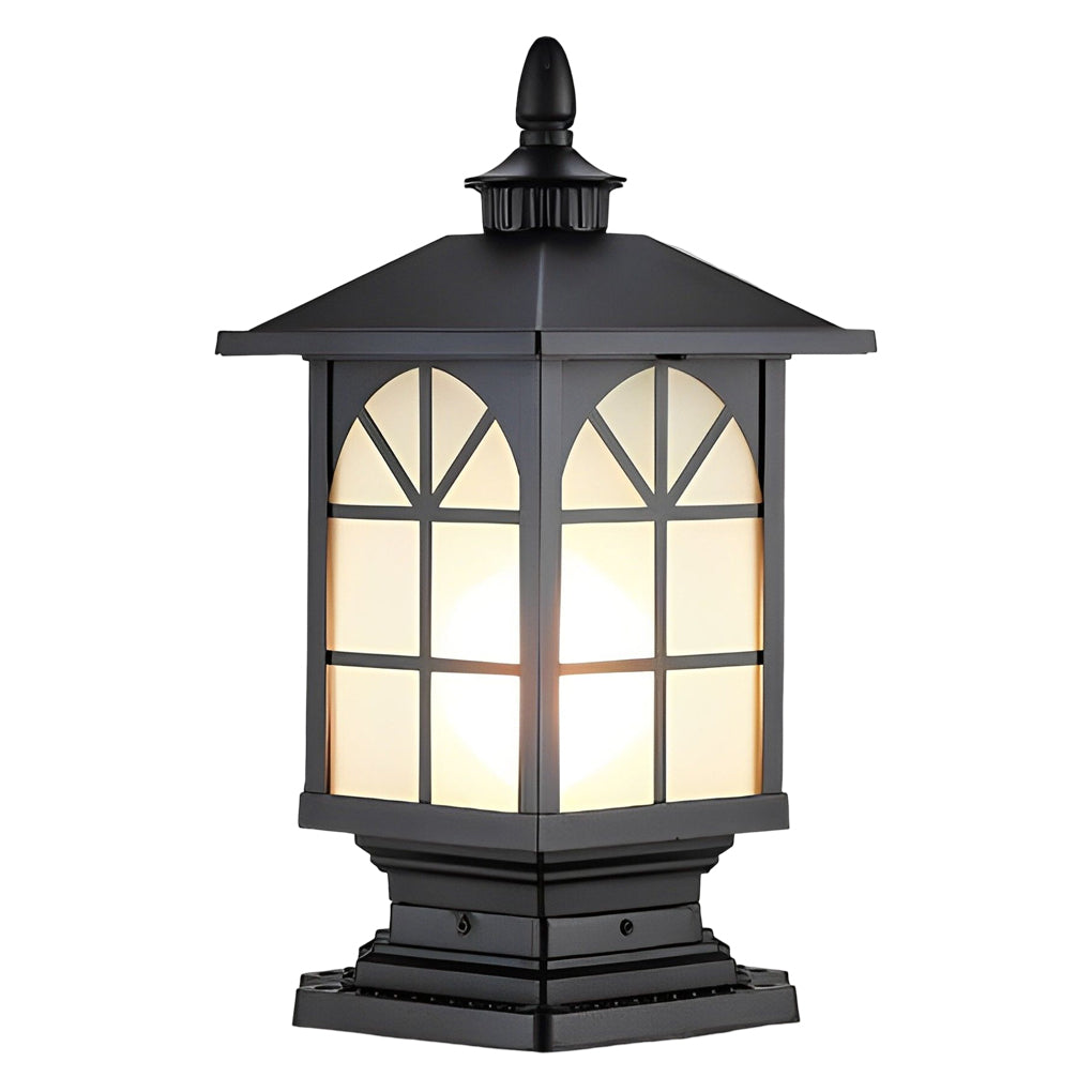 Retro Creative Waterproof Modern Outdoor Fence Post Lights Pillar Lamp-Lighom