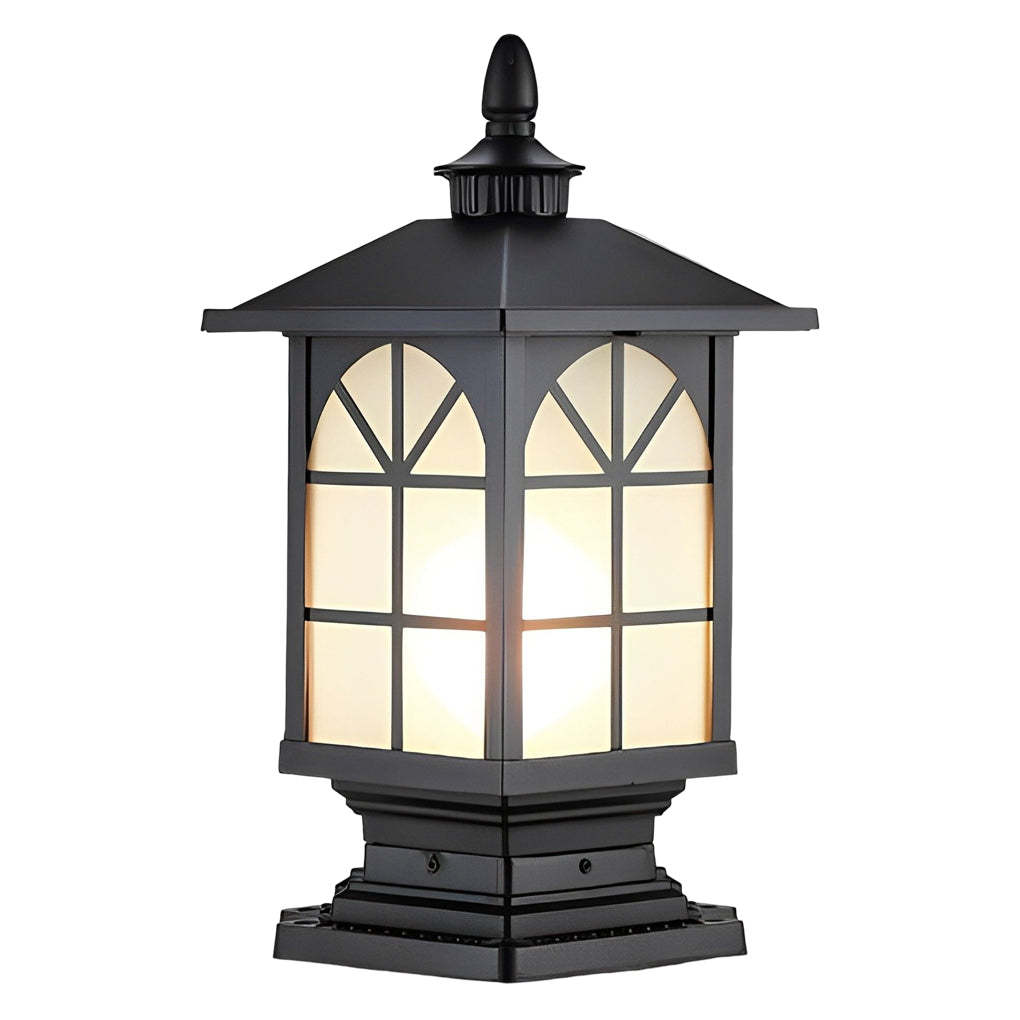 Retro Creative Waterproof Modern Outdoor Fence Post Lights Pillar Lamp-Lighom