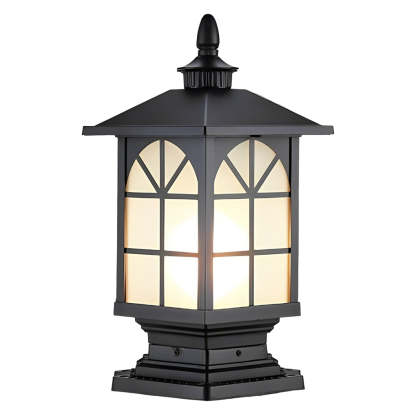 Retro Creative Waterproof Modern Outdoor Fence Post Lights Pillar Lamp-Lighom