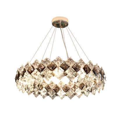 Brass crystal glass metal chandeliers for living room