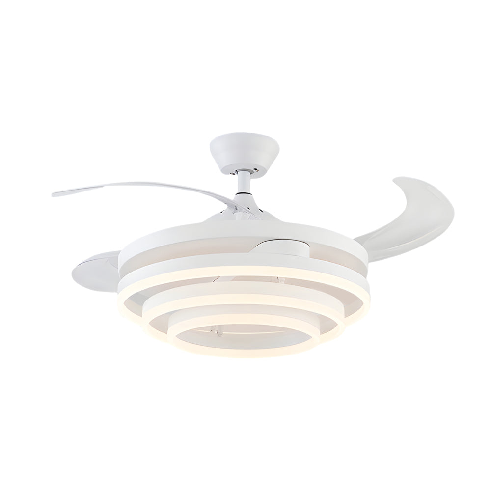 Modern 41" Retractable Remote LED Ceiling Fan