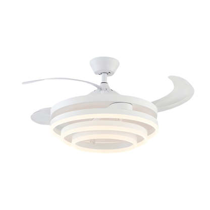 Modern 41" Retractable Remote LED Ceiling Fan