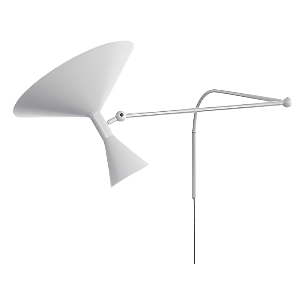 Marseille Swing Arm Wall Lamp Adjustable Long Metal Arm Trumpet Sconce-Lighom
