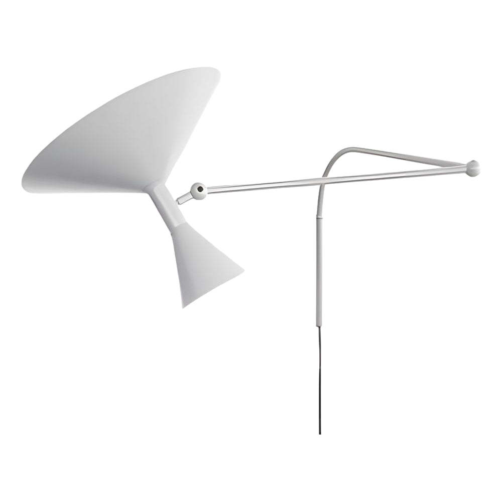 Marseille Swing Arm Wall Lamp Adjustable Long Metal Arm Trumpet Sconce-Lighom