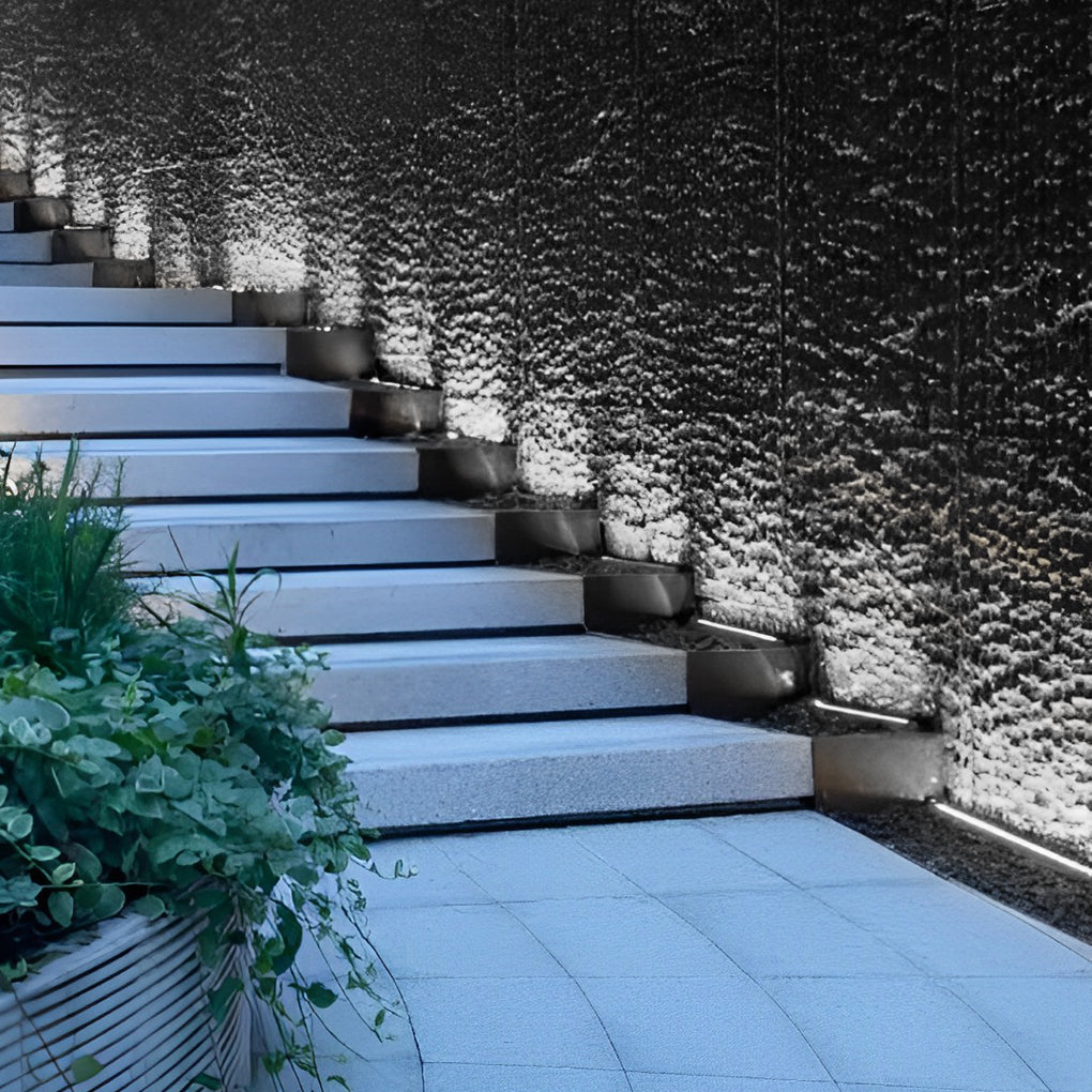 Modern 24v ash outdoor wall lighting in metal — Cool White (6000K) / Set of 2
