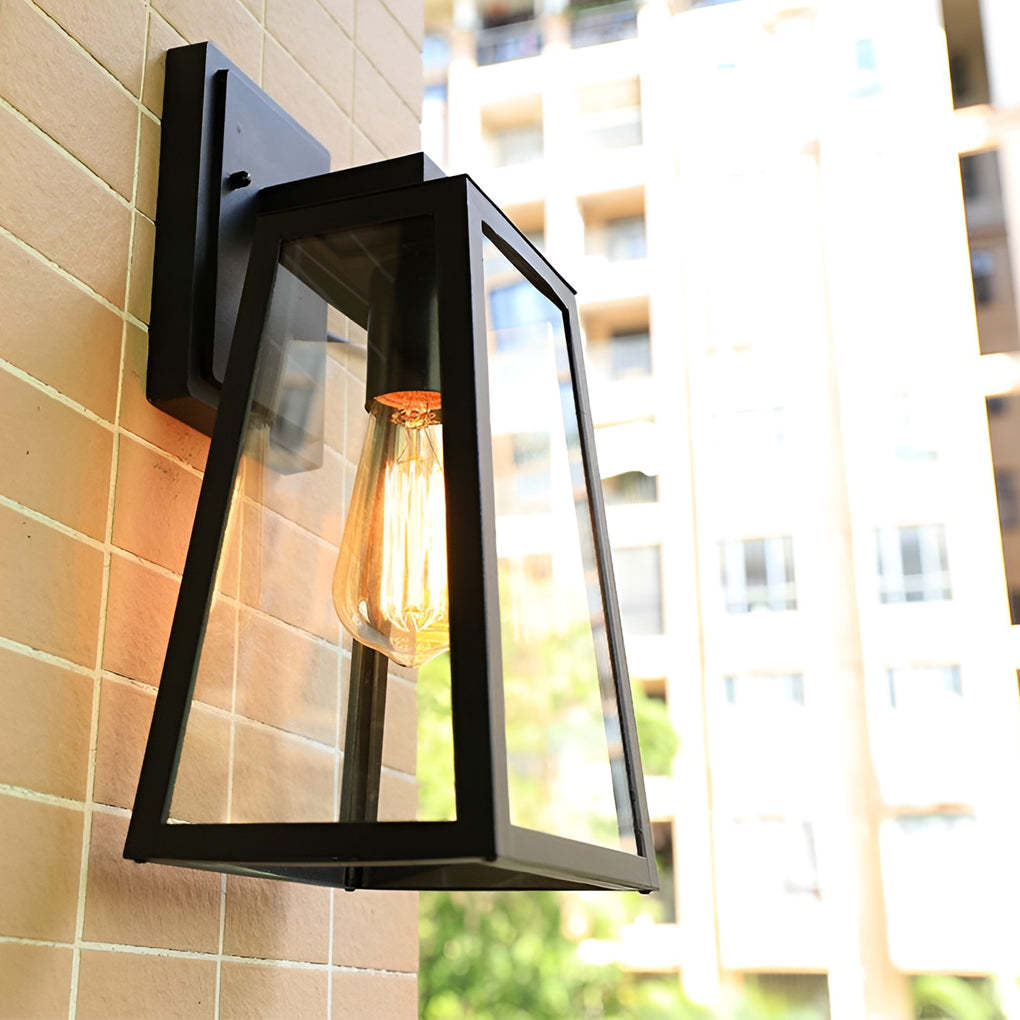 Trapezoidal Waterproof LED Vintage Outdoor Wall Light Wall Sconce Lighting-Lighom