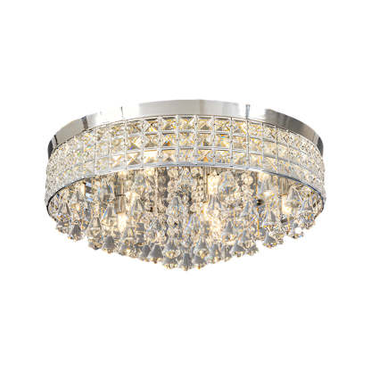 Round Crystal Pendant LED Ceiling Light