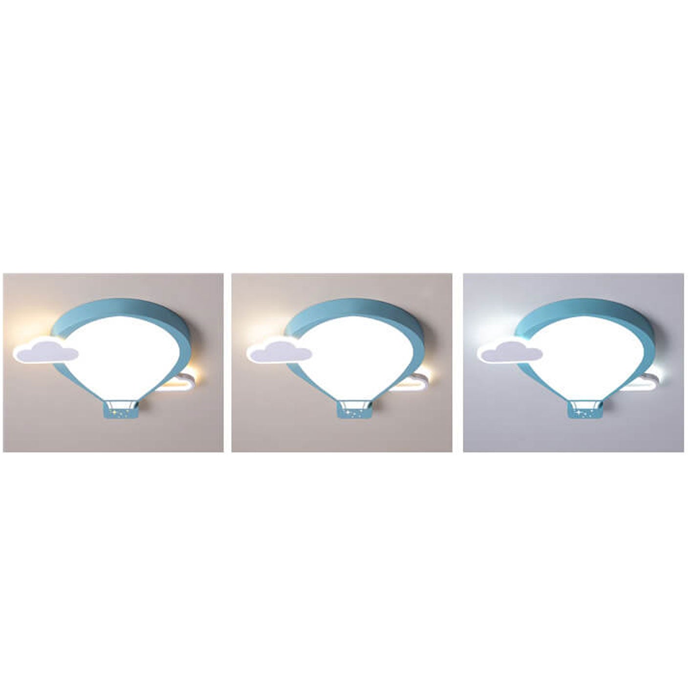 Cartoon Hot Air Balloon LED Kids Flush Mount Light