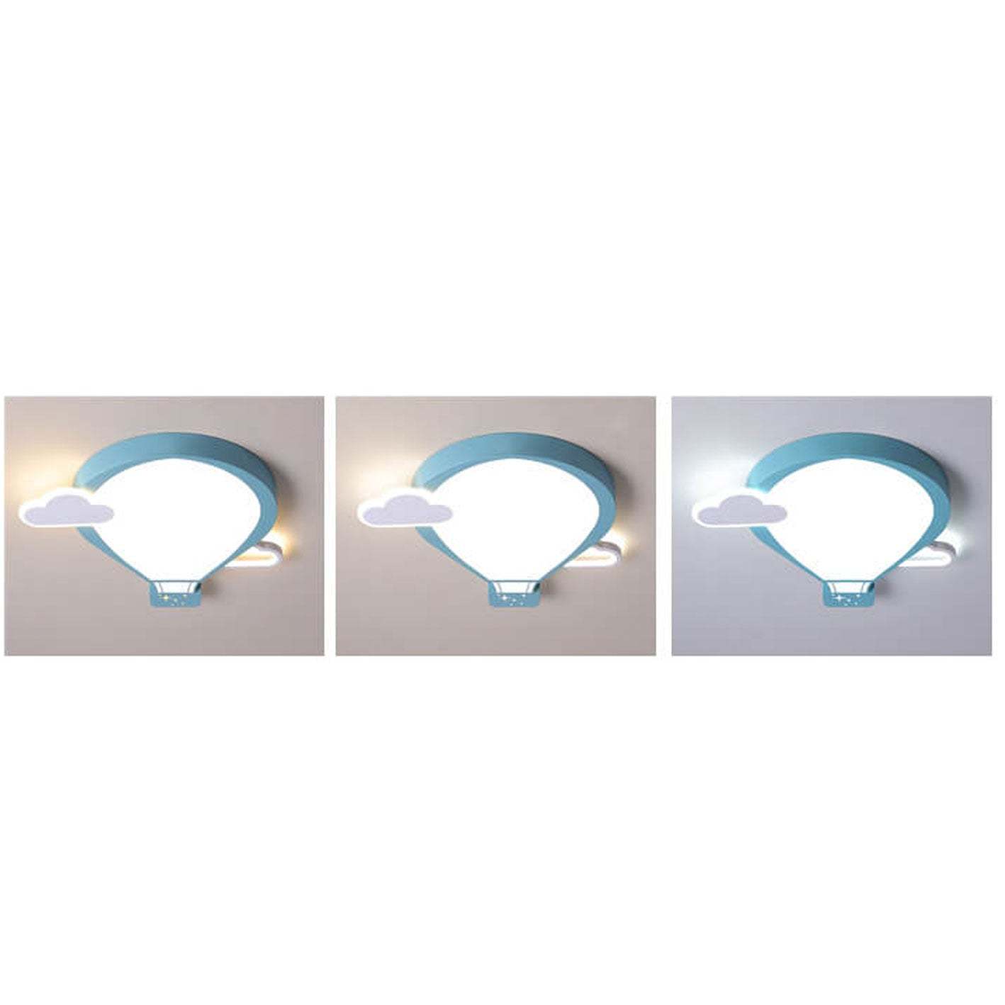 Cartoon Hot Air Balloon LED Kids Flush Mount Light