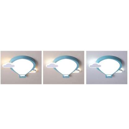 Cartoon Hot Air Balloon LED Kids Flush Mount Light