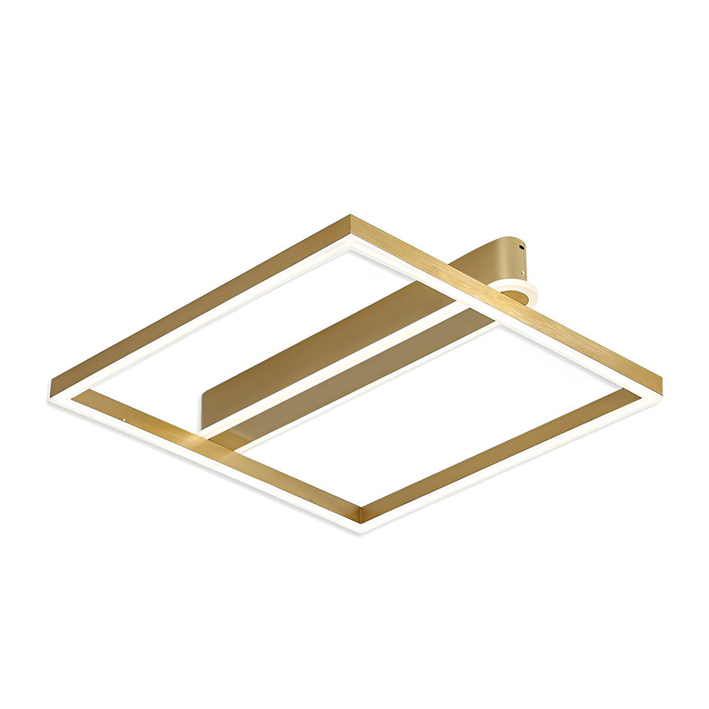 Square Double Frame Metal Aluminum LED Nordic Ceiling Light
