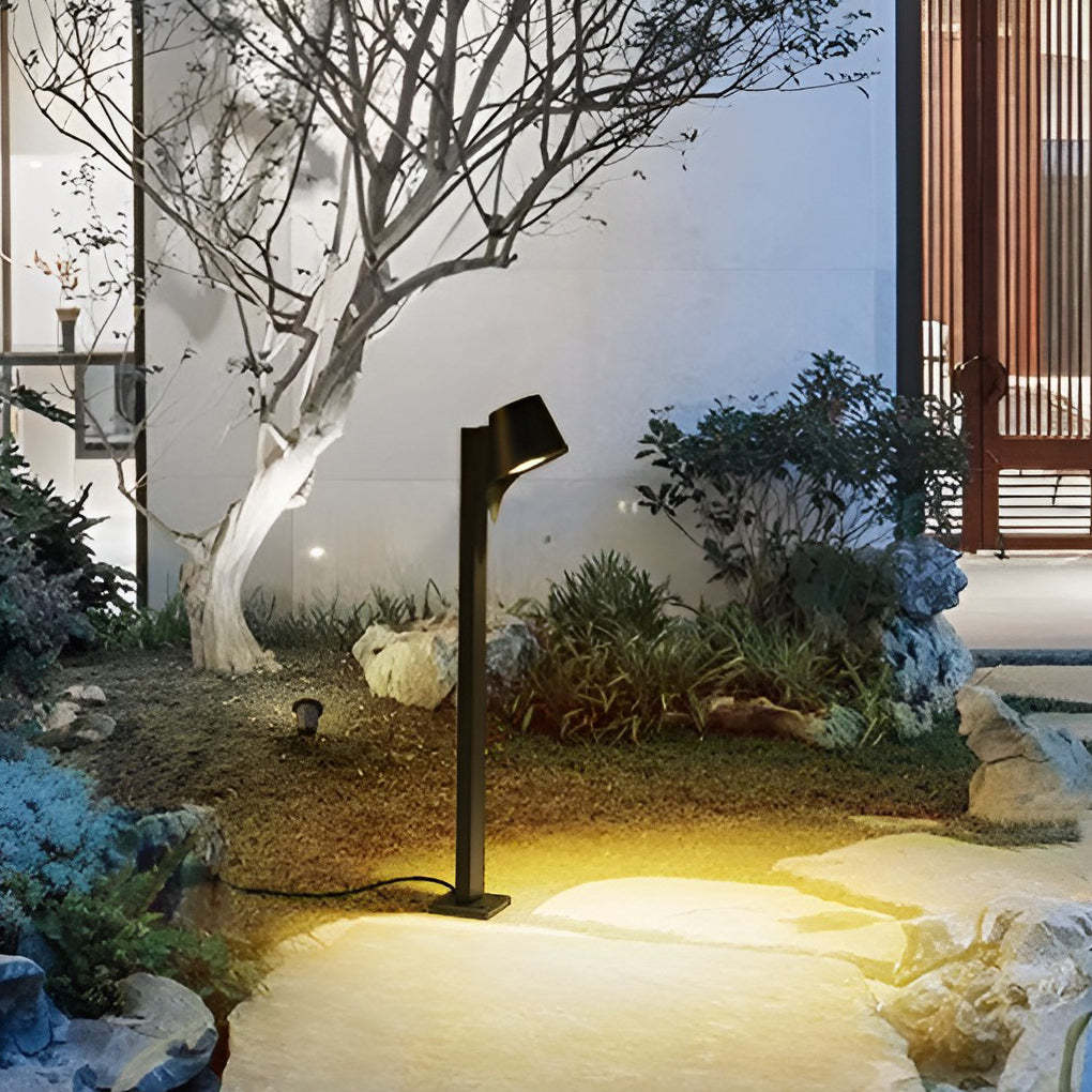 Minimalist Waterproof LED 10w Black Modern Outdoor Pathway Lights-Lighom